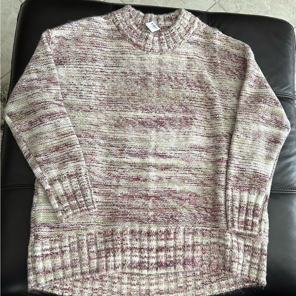 Old Navy women’s sweater - Cream and Purple size Medium - brand new with tags